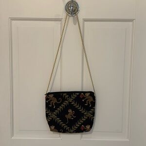 Vintage Monkey Print Crossbody Purse